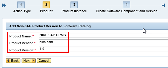 Maintain Product Detail such as Product Name, vendor and version