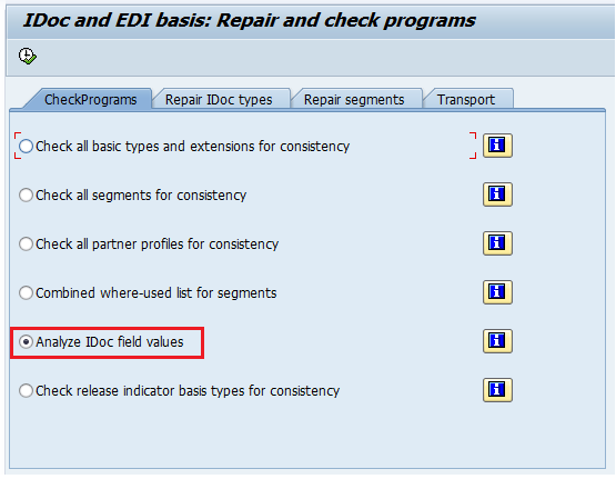 Analyze iDoc field values in IDOC transaction