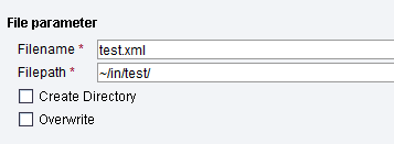 sFTp Adapter filename and directory configuration