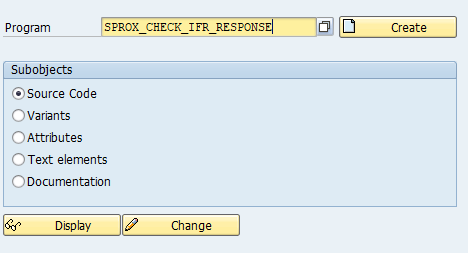 Test ESR connectivity using program SPROX_CHECK_IFR_RESPONSE.