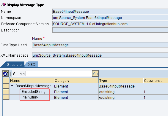 Source Message Type for base64 conversion example.