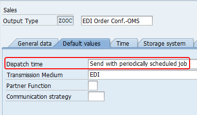 Change the dispatch time of the output to "Send with Periodically Scheduled Job"