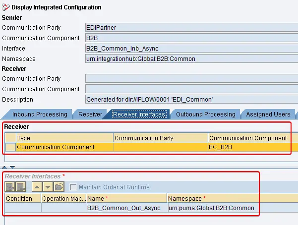 Receiver Interface for EDI Separator