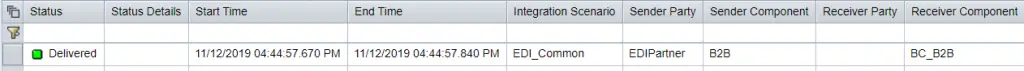 Message processing of common EDI to EDI Separator Receiver